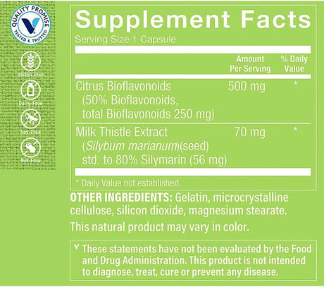 THE VITAMIN SHOPPE - The Vitamin Shoppe Milk Thistle Extract 70Mg. 100 Capsulas - The Red Vitamin MX - Suplementos Alimenticios - {{ shop.shopifyCountryName }}