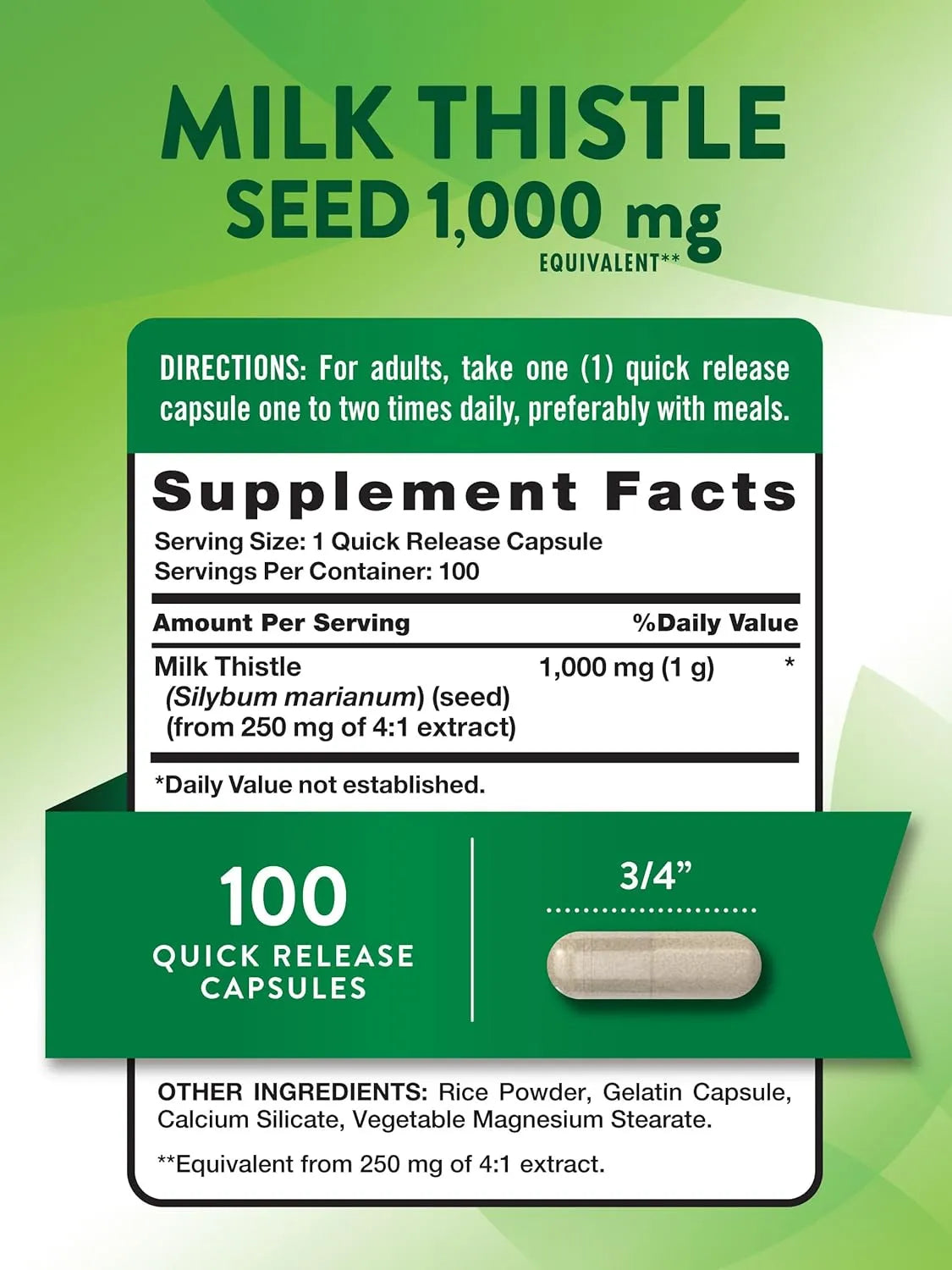 NATURE'S TRUTH - Nature's Truth Milk Thistle 1000Mg. 100 Capsulas - The Red Vitamin MX - Suplementos Alimenticios - {{ shop.shopifyCountryName }}