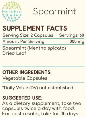 HERBERA - HerbEra Spearmint 500Mg. 120 Capsulas - The Red Vitamin MX - Suplementos Alimenticios - {{ shop.shopifyCountryName }}