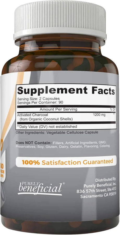 PURELY BENEFICIAL - PURELY beneficial Activated Coconut Charcoal 1200Mg. 180 Capsulas - The Red Vitamin MX - Suplementos Alimenticios - {{ shop.shopifyCountryName }}