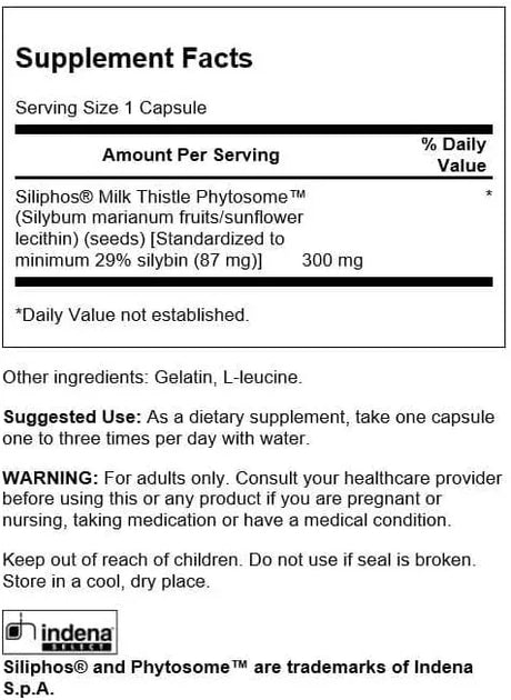 SWANSON - Swanson Milk Thistle Phytosome 300Mg. 60 Capsulas - The Red Vitamin MX - Suplementos Alimenticios - {{ shop.shopifyCountryName }}