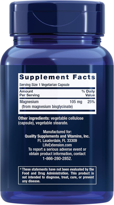 Life Extension Magnesium Glycinate 90 Capsulas