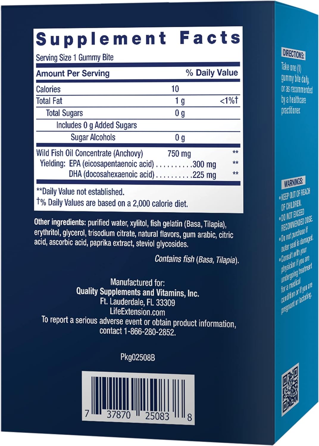 Life Extension Omega-3 Fish Oil Gummy Bites 36 Gomitas