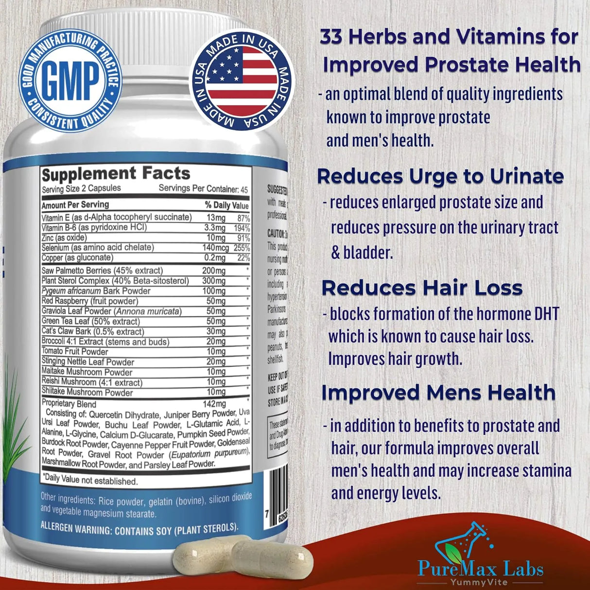 PUREMAX LABS - PureMax Labs Prostate Support 90 Capsulas - The Red Vitamin MX - Suplementos Alimenticios - {{ shop.shopifyCountryName }}
