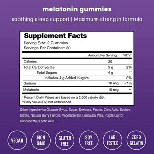 NUTRACHAMPS - NutraChamps Melatonin Gummies 10Mg. 60 Gomitas 2 Pack - The Red Vitamin MX - Suplementos Alimenticios - {{ shop.shopifyCountryName }}