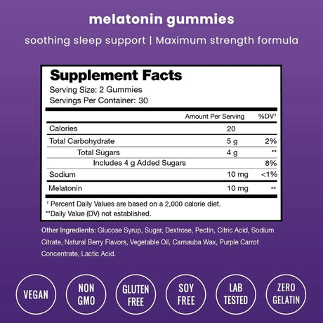NUTRACHAMPS - NutraChamps Melatonin Gummies 10Mg. 60 Gomitas 2 Pack - The Red Vitamin MX - Suplementos Alimenticios - {{ shop.shopifyCountryName }}