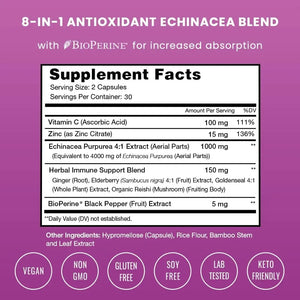 NUTRACHAMPS - NutraChamps Echinacea Goldenseal 1000Mg. 60 Capsulas - The Red Vitamin MX - Suplementos Alimenticios - {{ shop.shopifyCountryName }}