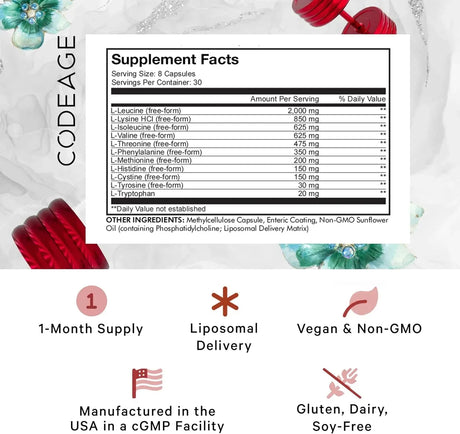 CODEAGE - Codeage Multi Amino+ BCAA & EAA 240 Capsulas - The Red Vitamin MX - Suplementos Alimenticios - {{ shop.shopifyCountryName }}