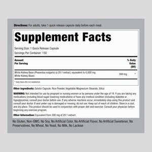 PIPING ROCK - Piping Rock White Kidney Bean Extract 6000Mg. 150 Capsulas - The Red Vitamin MX - Suplementos Alimenticios - {{ shop.shopifyCountryName }}