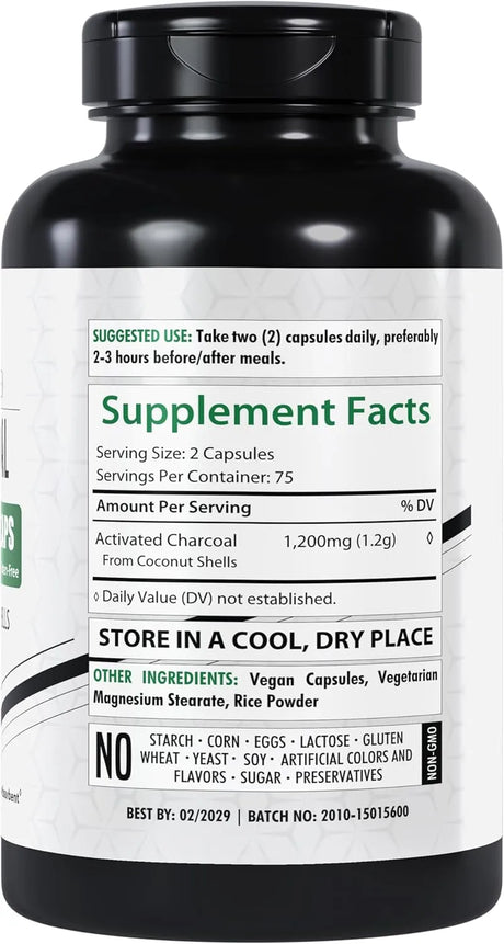 HEALTHFARE - Healthfare Activated Charcoal 1200Mg. 150 Capsulas - The Red Vitamin MX - Suplementos Alimenticios - {{ shop.shopifyCountryName }}