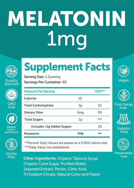 LUNAKAI - Lunakai Low Dose Melatonin 1Mg. 60 Gomitas - The Red Vitamin MX - Suplementos Alimenticios - {{ shop.shopifyCountryName }}