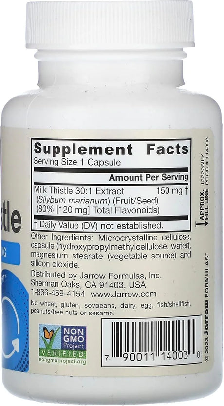 JARROW FORMULAS - Jarrow Formulas Milk Thistle 150Mg. 100 Capsulas - The Red Vitamin MX - Suplementos Alimenticios - {{ shop.shopifyCountryName }}