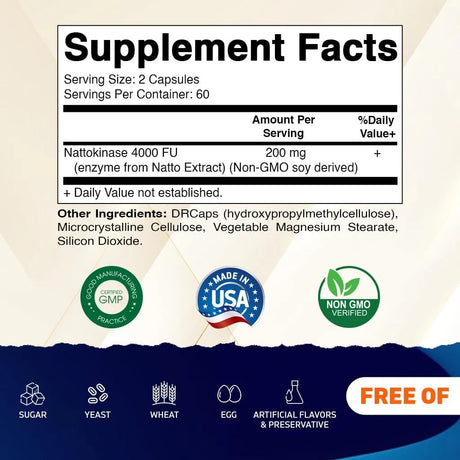 VITAMATIC - Vitamatic Nattokinase 4,000 FU 120 Capsulas 2 Pack - The Red Vitamin MX - Suplementos Alimenticios - {{ shop.shopifyCountryName }}
