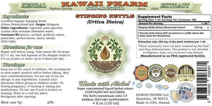 HAWAIIPHARM - Hawaii Pharm Stinging Nettle Alcohol-Free Liquid Extract 2 Fl.Oz. - The Red Vitamin MX - Suplementos Alimenticios - {{ shop.shopifyCountryName }}