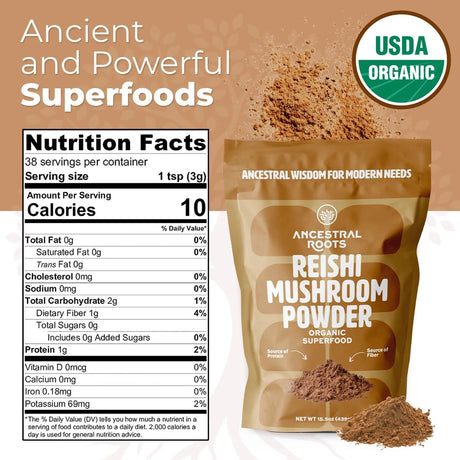 ANCESTRAL ROOTS - ANCESTRAL ROOTS Red Reishi Mushroom Powder 113Gr. - The Red Vitamin MX - Suplementos Alimenticios - {{ shop.shopifyCountryName }}