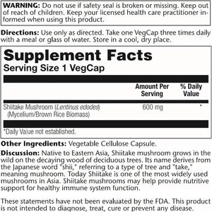 SOLARAY - SOLARAY Shiitake Mushroom 600Mg. 100 Capsulas - The Red Vitamin MX - Suplementos Alimenticios - {{ shop.shopifyCountryName }}
