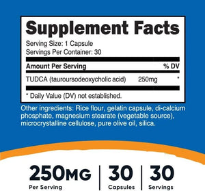 NUTRICOST - Nutricost TUDCA 250Mg. 30 Capsulas - The Red Vitamin MX - Suplementos Alimenticios - {{ shop.shopifyCountryName }}