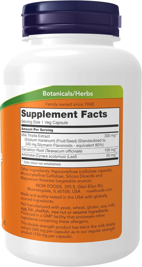 NOW SUPPLEMENTS - NOW Supplements Silymarin Milk Thistle Extract 300Mg. 200 Capsulas - The Red Vitamin MX - Suplementos Alimenticios - {{ shop.shopifyCountryName }}
