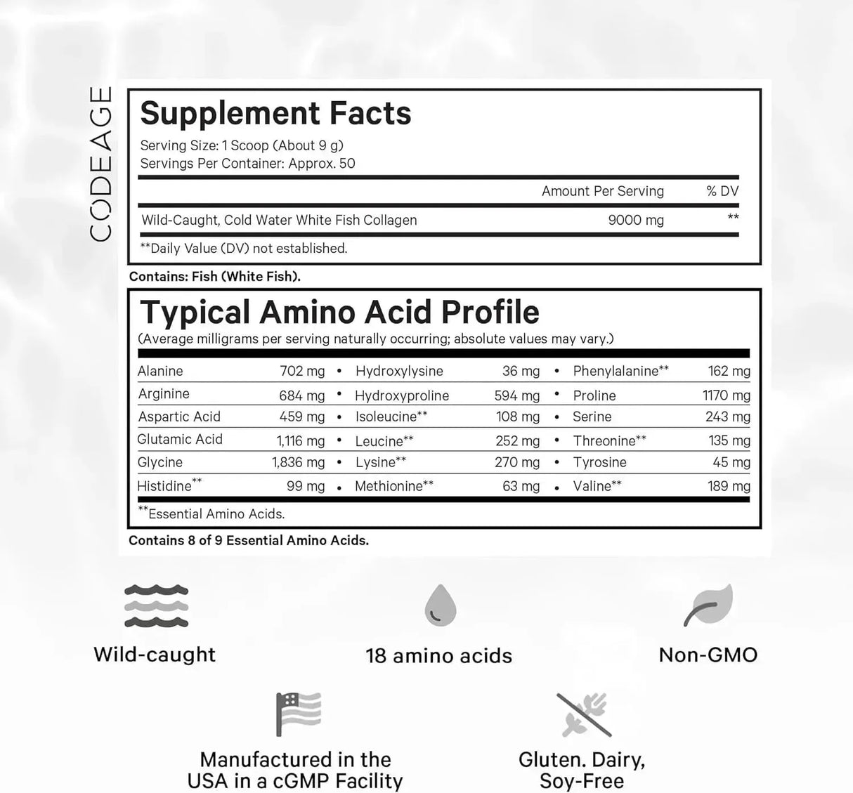 CODEAGE - Codeage Marine Collagen Powder 450Gr. - The Red Vitamin MX - Suplementos Alimenticios - {{ shop.shopifyCountryName }}