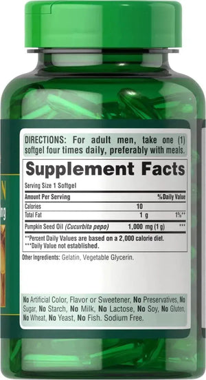 PURITAN'S PRIDE - Puritan's Pride Pumpkin Seed Oil 1000Mg. 100 Capsulas Blandas - The Red Vitamin MX - Suplementos Alimenticios - {{ shop.shopifyCountryName }}