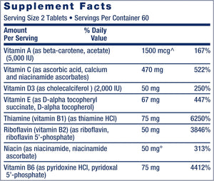 Life Extension Two-Per-Day High Potency Multi-Vitamin & Mineral 120 Tabletas
