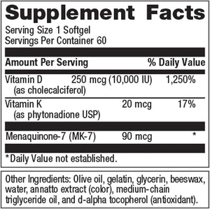 METAGENICS - Metagenics Vitamin D3 10,000 IU + K 60 Capsulas Blandas - The Red Vitamin MX - Suplementos Alimenticios - {{ shop.shopifyCountryName }}