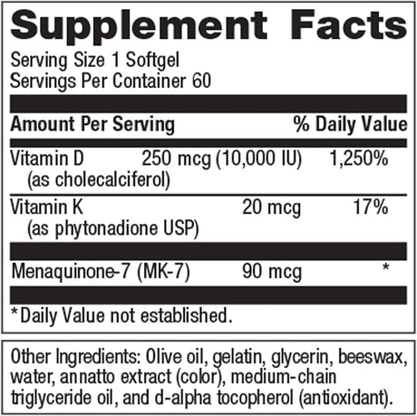 METAGENICS - Metagenics Vitamin D3 10,000 IU + K 60 Capsulas Blandas - The Red Vitamin MX - Suplementos Alimenticios - {{ shop.shopifyCountryName }}
