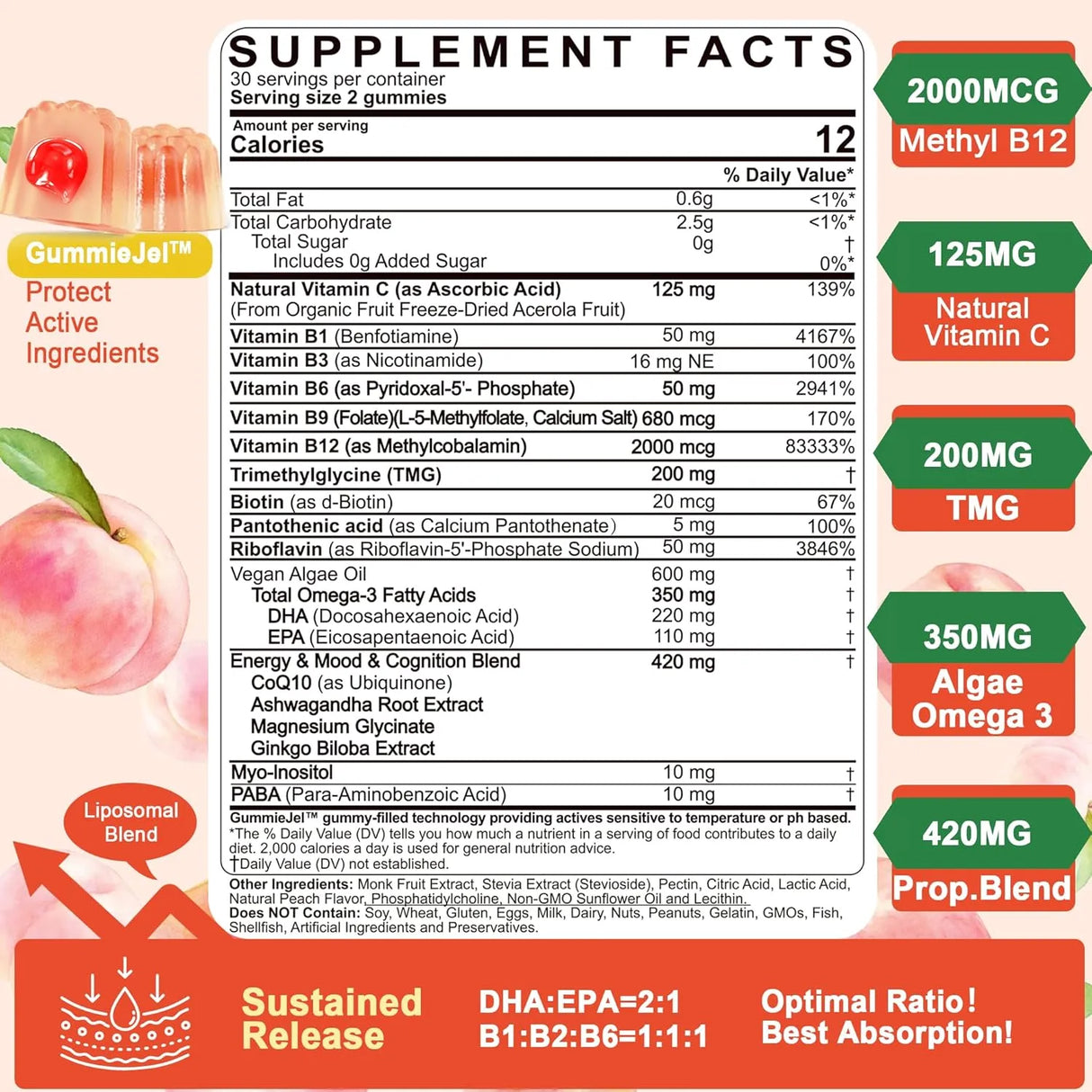 LILICARE - LILICARE Vitamin B Complex Gummies 60 Gomitas - The Red Vitamin MX - Suplementos Alimenticios - {{ shop.shopifyCountryName }}