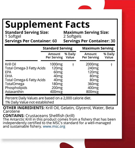 PURITY LABS - Purity Labs Antarctic Krill Oil 2000Mg. 60 Capsulas Blandas - The Red Vitamin MX - Suplementos Alimenticios - {{ shop.shopifyCountryName }}
