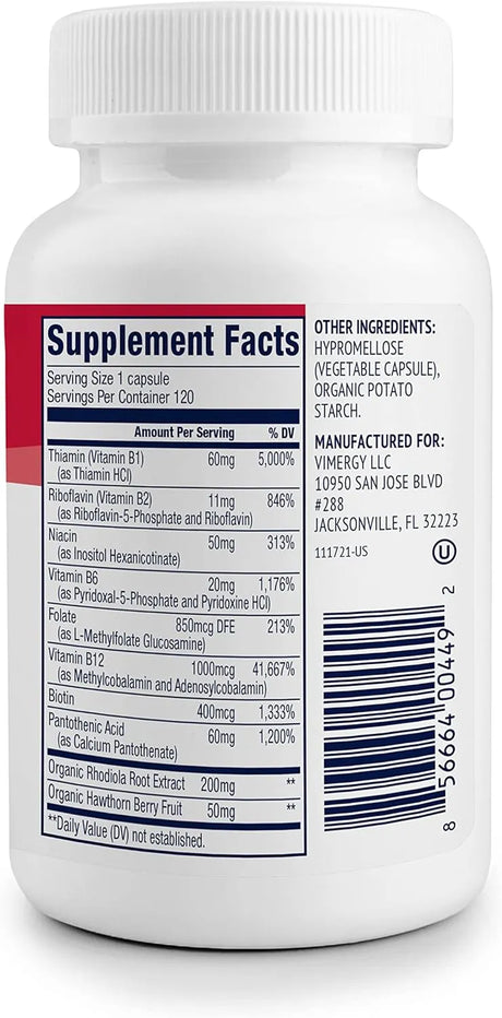 VIMERGY - Vimergy Adapto B Complex 120 Capsulas - The Red Vitamin MX - Suplementos Alimenticios - {{ shop.shopifyCountryName }}