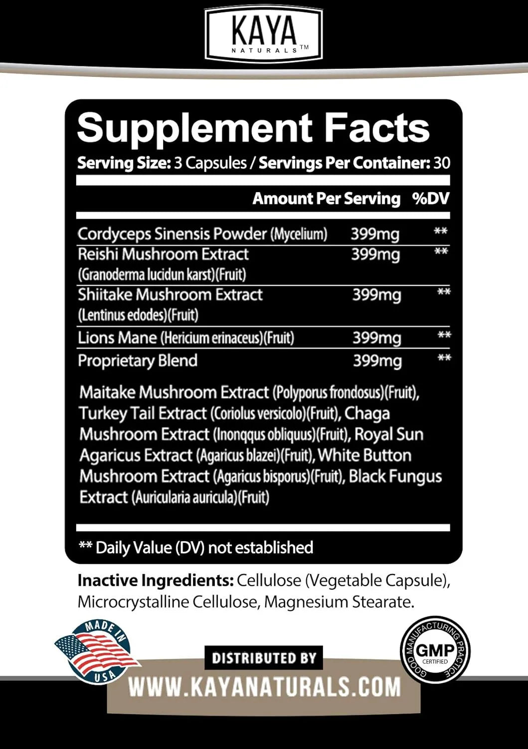 KAYA NATURALS - Kaya Naturals Mushroom Complex 90 Capsulas - The Red Vitamin MX - Suplementos Alimenticios - {{ shop.shopifyCountryName }}