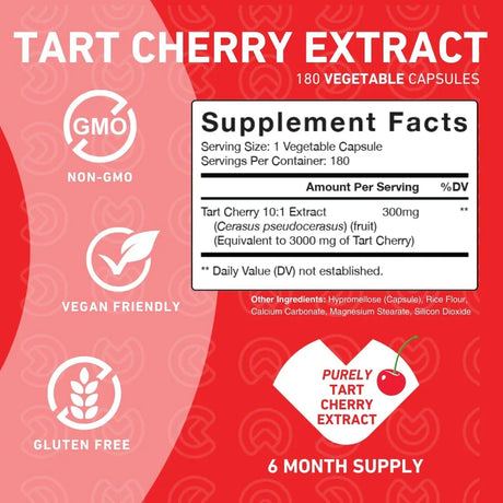 PUREFINITY - PUREFINITY Tart Cherry 3000Mg. 180 Capsulas - The Red Vitamin MX - Suplementos Alimenticios - {{ shop.shopifyCountryName }}