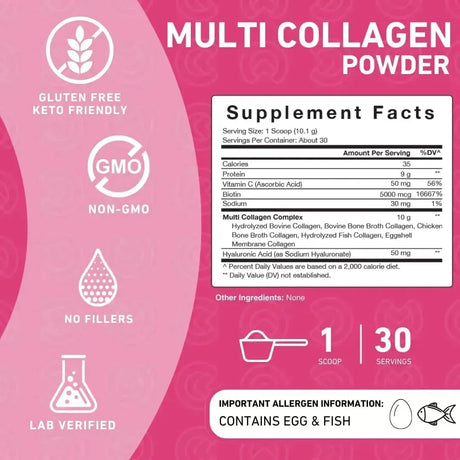 PUREFINITY - PUREFINITY Multi Collagen Peptides Powder 303Gr. - The Red Vitamin MX - Suplementos Alimenticios - {{ shop.shopifyCountryName }}