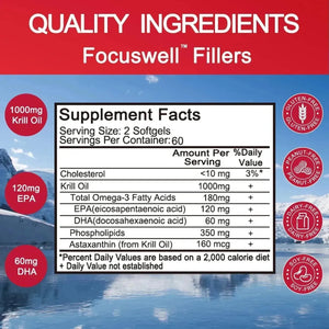 EAZGOO - EAZGOO Antarctic Krill Oil 1000Mg. 120 Capsulas Blandas - The Red Vitamin MX - Suplementos Alimenticios - {{ shop.shopifyCountryName }}