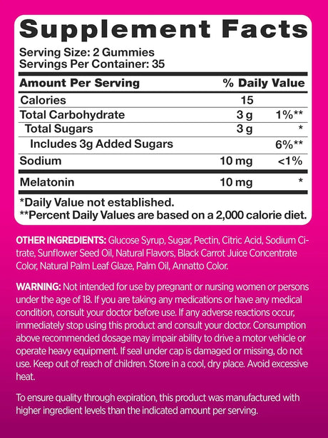 PINK - PINK Melatonin Gummies 10Mg. 70 Gomitas - The Red Vitamin MX - Suplementos Alimenticios - {{ shop.shopifyCountryName }}