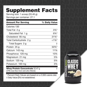 NUTRABIO - NutraBio Classic Whey Protein Powder Creamy Vanilla 27 Servicios 907Gr. - The Red Vitamin MX - Suplementos Alimenticios - {{ shop.shopifyCountryName }}