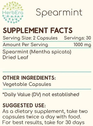 HERBERA - HerbEra Spearmint 500Mg. 60 Capsulas - The Red Vitamin MX - Suplementos Alimenticios - {{ shop.shopifyCountryName }}