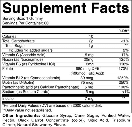 VITAMATIC - Vitamatic Vitamin B Complex Gummies with Vitamin C 60 Gomitas - The Red Vitamin MX - Suplementos Alimenticios - {{ shop.shopifyCountryName }}