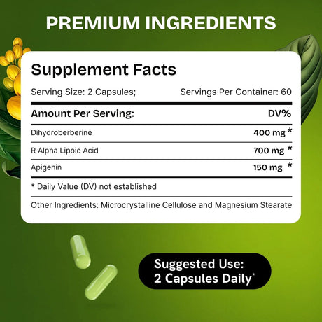 HEALMEAL - HealMeal Dihydroberberine 1,250Mg. 120 Capsulas 2 Pack - The Red Vitamin MX - Suplementos Alimenticios - {{ shop.shopifyCountryName }}