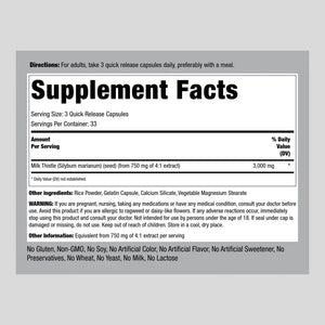 PIPING ROCK - Piping Rock Milk Thistle 3000Mg. 100 Capsulas - The Red Vitamin MX - Suplementos Alimenticios - {{ shop.shopifyCountryName }}