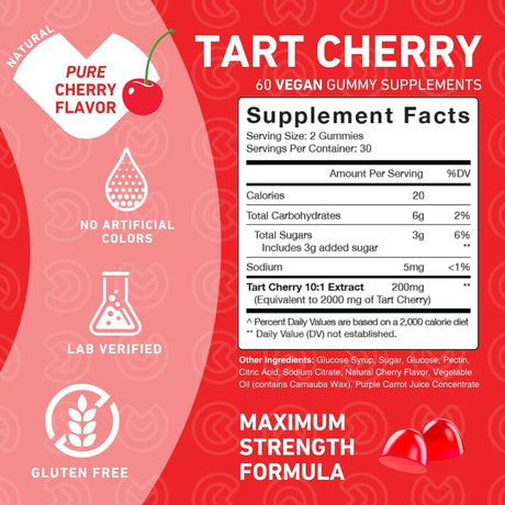 PUREFINITY - PUREFINITY Tart Cherry Gummies 60 Gomitas - The Red Vitamin MX - Suplementos Alimenticios - {{ shop.shopifyCountryName }}