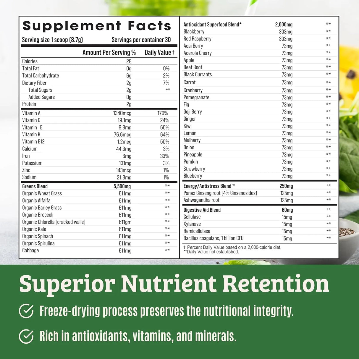 DR. MATTTHEW - Dr. Matthew Super Greens Powder 30 Servicios 261Gr. - The Red Vitamin MX - Suplementos Alimenticios - {{ shop.shopifyCountryName }}