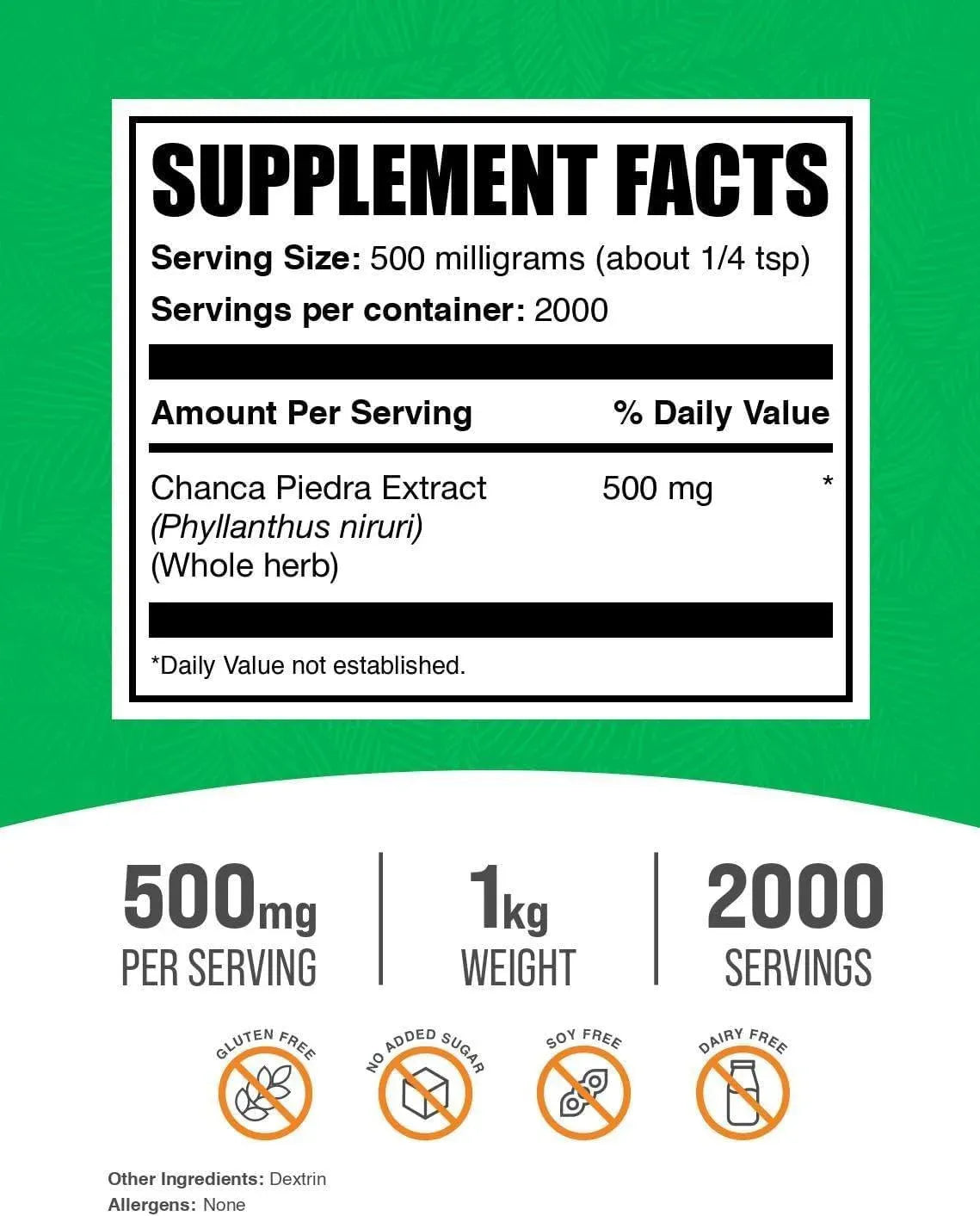 BULK SUPPLEMENTS - Bulk Supplements Chanca Piedra Extract Powder 1 Kg. - The Red Vitamin MX - Suplementos Alimenticios - {{ shop.shopifyCountryName }}