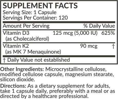 FUTUREBIOTICS - Futurebiotics Vitamin K2 MK7 with D3 120 Capsulas - The Red Vitamin MX - Suplementos Alimenticios - {{ shop.shopifyCountryName }}