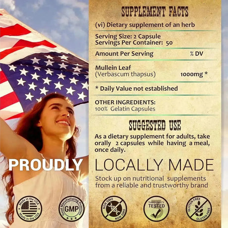 HERBALICIOUS - HERBALICIOUS Mullein Leaf Extract 100 Capsulas - The Red Vitamin MX - Suplementos Alimenticios - {{ shop.shopifyCountryName }}