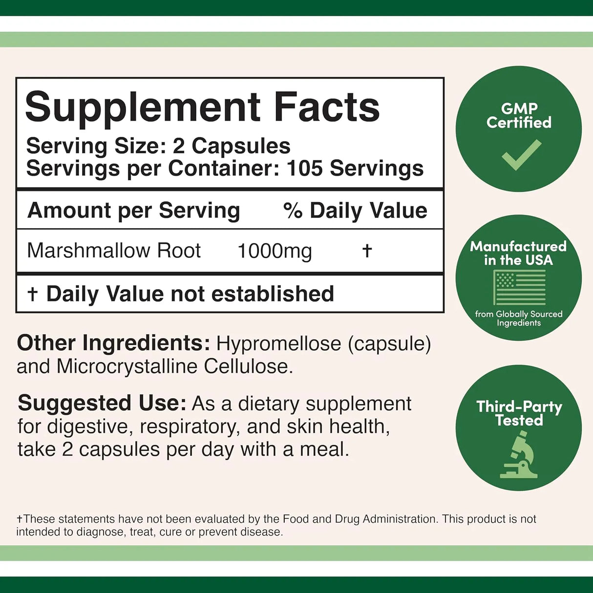 DOUBLE WOOD SUPPLEMENTS - Double Wood Supplements Marshmallow Root 1000Mg. 210 Capsulas - The Red Vitamin MX - Suplementos Alimenticios - {{ shop.shopifyCountryName }}