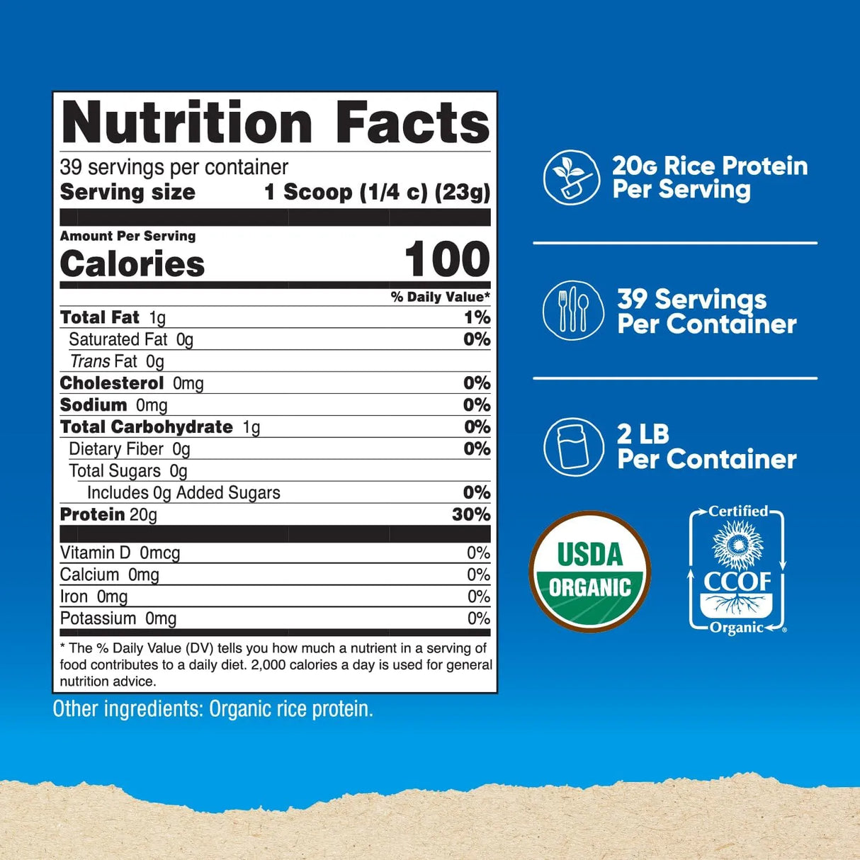 NUTRICOST - Nutricost Organic Rice Protein Powder Unflavored 907Gr. - The Red Vitamin MX - Suplementos Alimenticios - {{ shop.shopifyCountryName }}