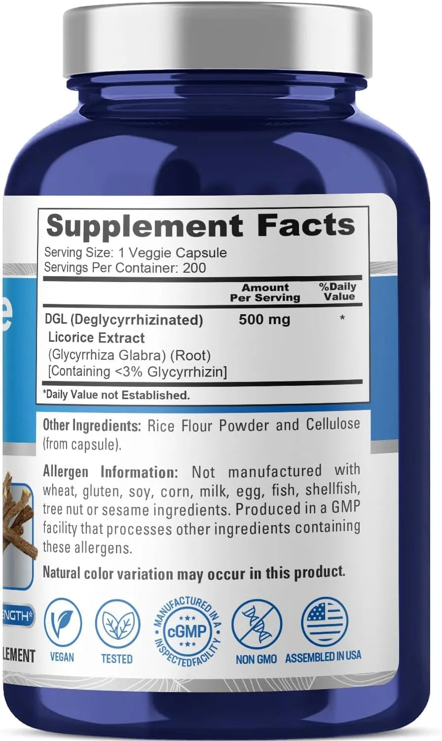 NUSAPURE - NusaPure DGL Licorice Extract 500Mg. 200 Capsulas - The Red Vitamin MX - Suplementos Alimenticios - {{ shop.shopifyCountryName }}
