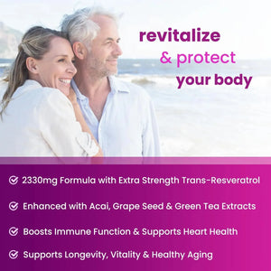 NUTRACHAMPS - NutraChamps Resveratrol Supplement 2330Mg. 60 Capsulas - The Red Vitamin MX - Suplementos Alimenticios - {{ shop.shopifyCountryName }}