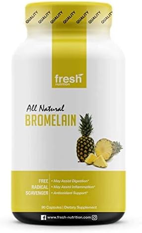Fresh Nutrition High Strength Bromelain Supplement 90 Capsulas